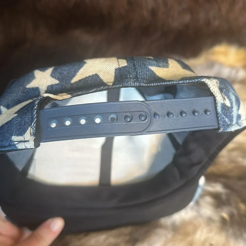 Lucky 7 Blue Denim Cap with Black Accents NWOT (4420) OS